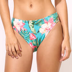 Tropic Joy Bikini Pant - Hibiscus Verde - Simply Beach UK