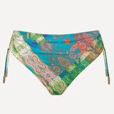 Jacquard Adjustable Bikini Pant - Blue Tapestry