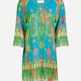 Jacquard Mini Tunic - Blue Tapestry