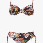 Opulence Underwired Bikini Set - Black Bloom - Simply Beach UK