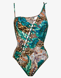 Exotica Laced One Shoulder Swimsuit - Simply Beach UK
