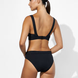 Eco Shape Bralette Crop Bikini Top - Black - Simply Beach UK