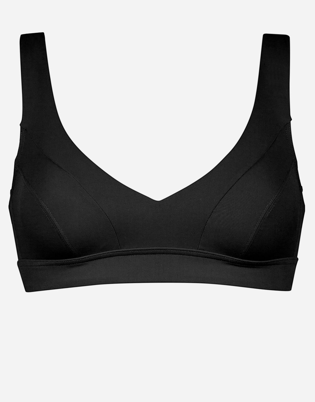 Eco Shape Bralette Crop Bikini Top - Black - Simply Beach UK