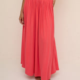 Pitusa Areia Knit Maxi Skirt - Coral - Simply Beach UK