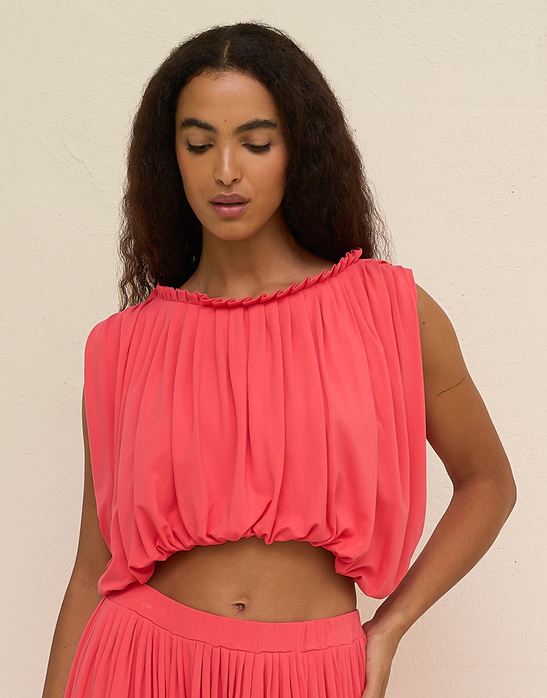Areia Knit Top - Coral - Simply Beach UK