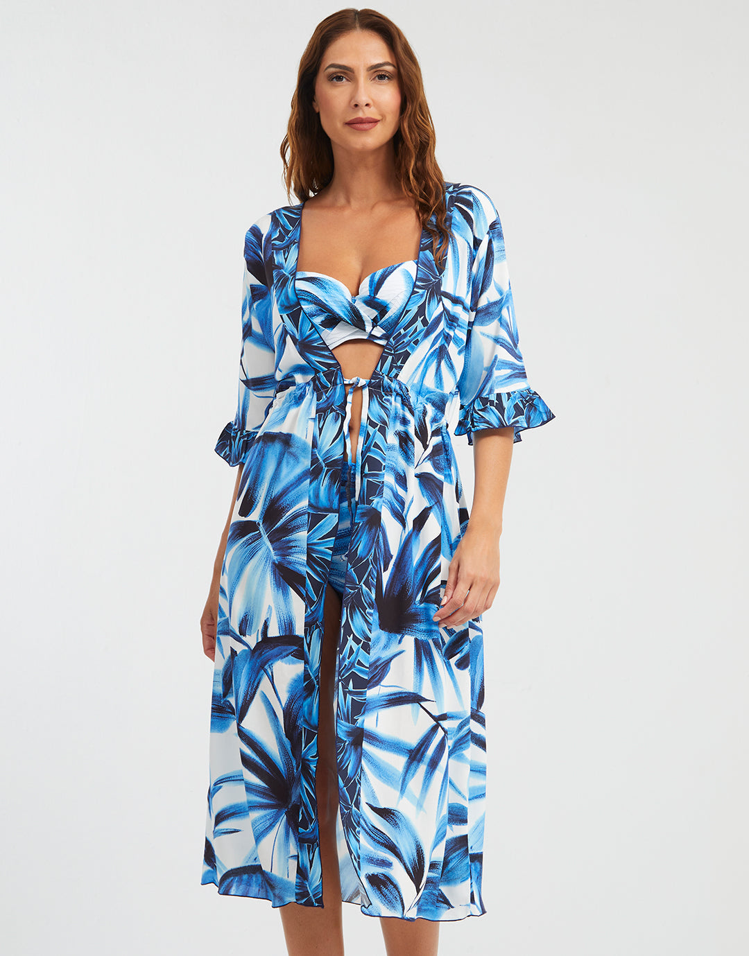 Azura Kimono - Blue and White - Simply Beach UK