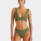 Hunza G Angel Bikini Set - Metallic Moss - Simply Beach UK