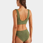 Hunza G Angel Bikini Set - Metallic Moss - Simply Beach UK