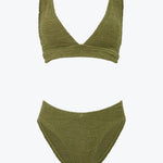 Hunza G Angel Bikini Set - Metallic Moss - Simply Beach UK