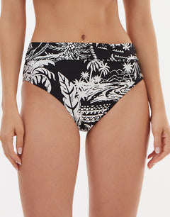 Bahia Maxi Bikini Pant - Black and White - Simply Beach UK