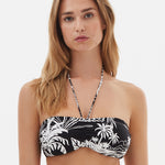Bahia Bandeau Bikini Top - Black and White - Simply Beach UK