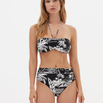 Bahia Bandeau Bikini Top - Black and White - Simply Beach UK