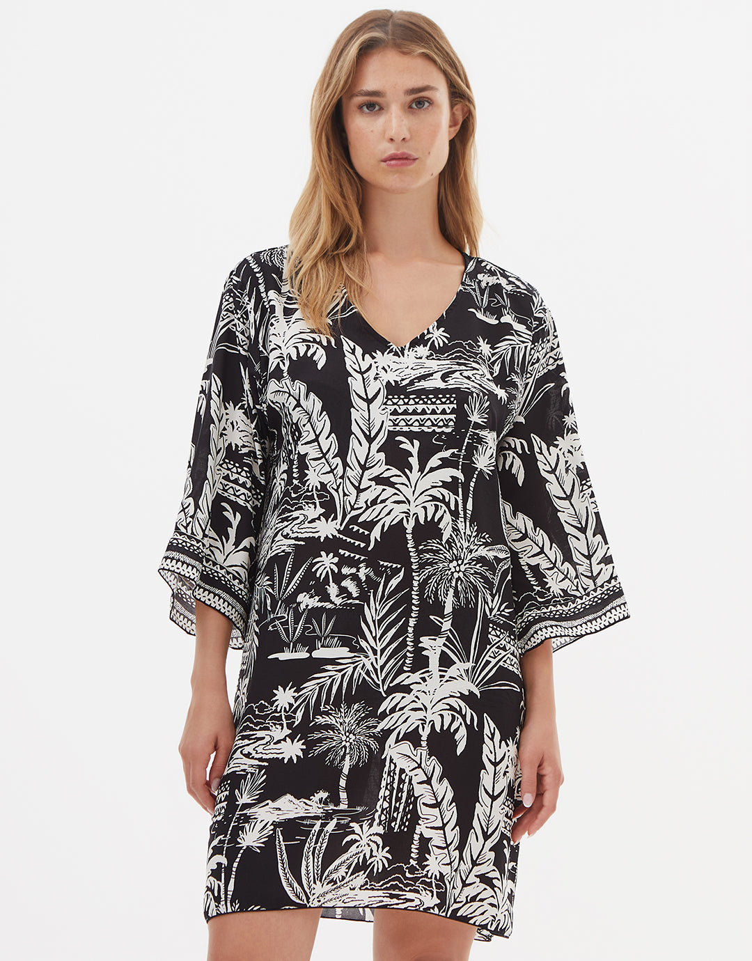 Bahia Beach Dress - Black and White - Simply Beach UK