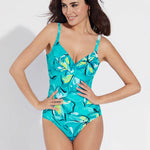 Bali Underwire Crossover Swimsuit - Green - Simply Beach UK
