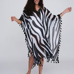 Bali Kaftan - Black and White - Simply Beach UK