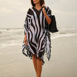 Bali Kaftan - Black and White - Simply Beach UK