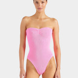 Hunza G Brooke Swimsuit - Bubblegum - Simply Beach UK