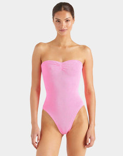 Hunza G Brooke Swimsuit - Bubblegum - Simply Beach UK