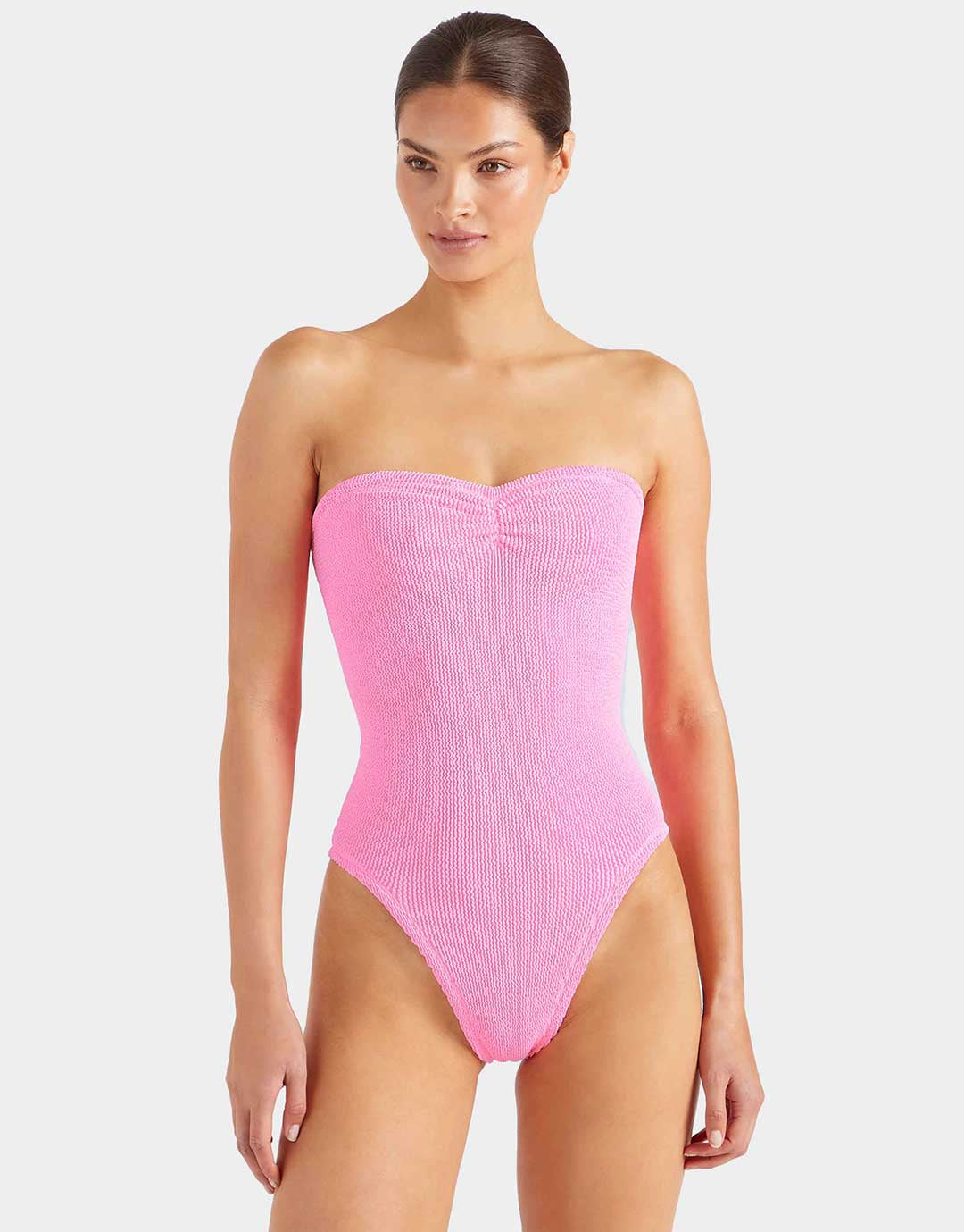 Hunza G Brooke Swimsuit - Bubblegum - Simply Beach UK