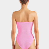Hunza G Brooke Swimsuit - Bubblegum - Simply Beach UK