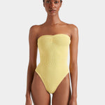 Hunza G Brooke Swimsuit - Butter - Simply Beach UK