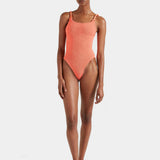 Camille Swimsuit - Metallic Coral
