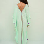 Pitusa Colourblock Pom Pom Sevillana Dress - Aqua - Simply Beach UK