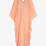 Pitusa Colourblock Pom Pom Sevillana Dress - Melon - Simply Beach UK