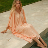 Pitusa Colourblock Pom Pom Sevillana Dress - Melon - Simply Beach UK