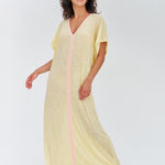 Cheetah Inca Abaya - Soft Lemon - Simply Beach UK