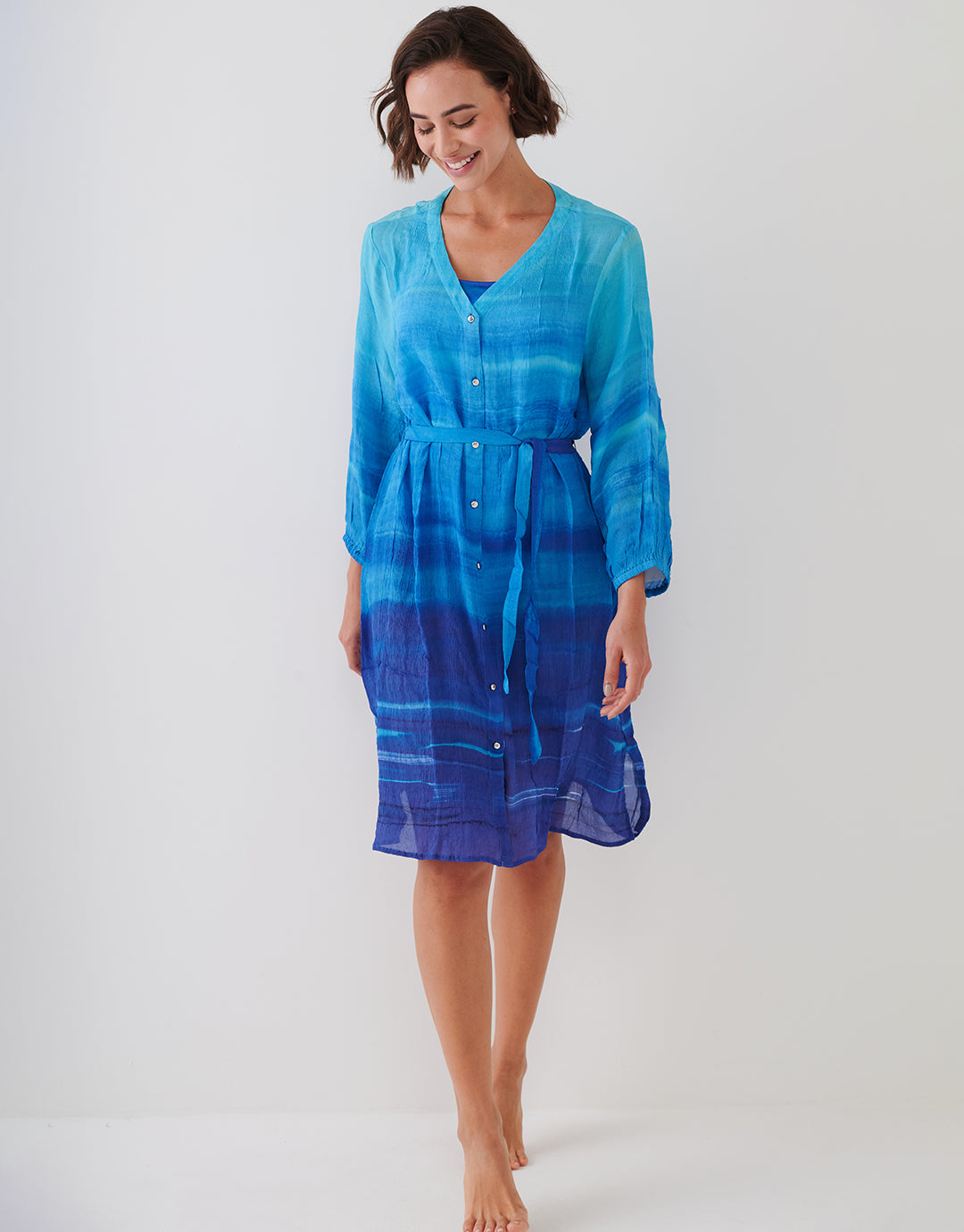 Blue Symphony Beach Shirt - Aqua Flow - Simply Beach UK