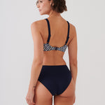 Seaside Dining Underwired Bikini Set - Navy Cream - Simply Beach UK