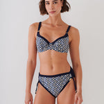 Seaside Dining Underwired Bikini Set - Navy Cream - Simply Beach UK