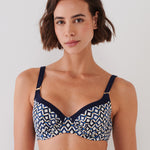 Seaside Dining Underwired Bikini Set - Navy Cream - Simply Beach UK