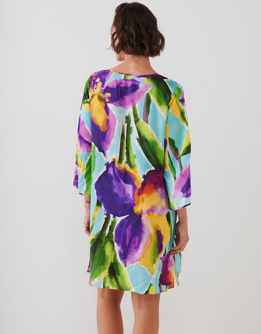 Summer Aquarelle Tunic - Aqua Iris - Simply Beach UK