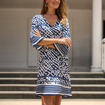Modern Marina Tunic - White Navy - Simply Beach UK