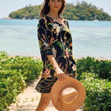Imperial Tropics Tunic - Gilded Noir