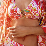 Summer Infusion Detail Moulded Bikini Set - White Summer