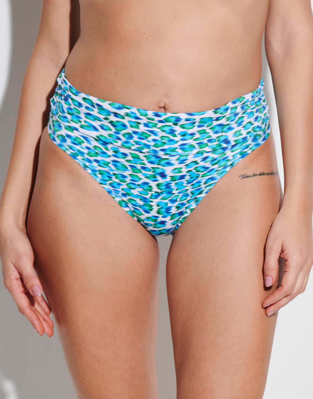 Nassau Fold Bikini Pant - Blue - Simply Beach UK