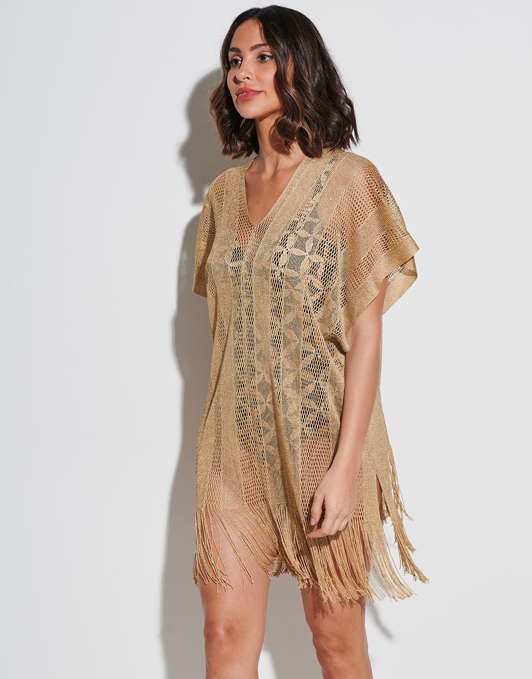 Guayana Metallic Tunic - Gold - Simply Beach UK