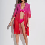 Brasil Midi Beach Shirt - Flower Pink - Simply Beach UK