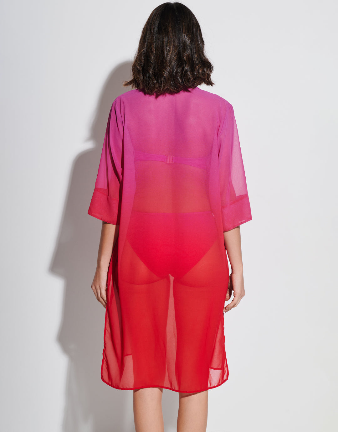 Brasil Midi Beach Shirt - Flower Pink - Simply Beach UK