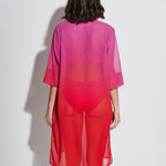 Brasil Midi Beach Shirt - Flower Pink - Simply Beach UK