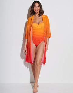Brasil Midi Beach Shirt - Oro - Simply Beach UK