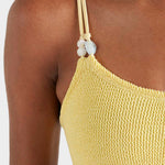 Hunza G Cassie Beaded Bikini Set - Butter - Simply Beach UK