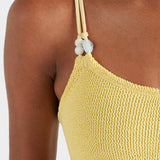 Hunza G Cassie Beaded Bikini Set - Butter - Simply Beach UK