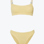Hunza G Cassie Beaded Bikini Set - Butter - Simply Beach UK