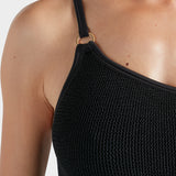 Clara Swimsuit With Gold Hoop - Black