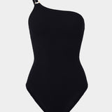 Clara Swimsuit With Gold Hoop - Black