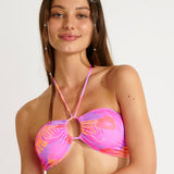 Tropicalia Coolio Bandeau Bikini Top - Lilac - Simply Beach UK